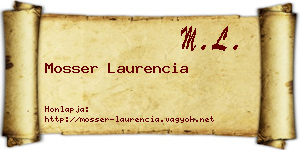 Mosser Laurencia névjegykártya